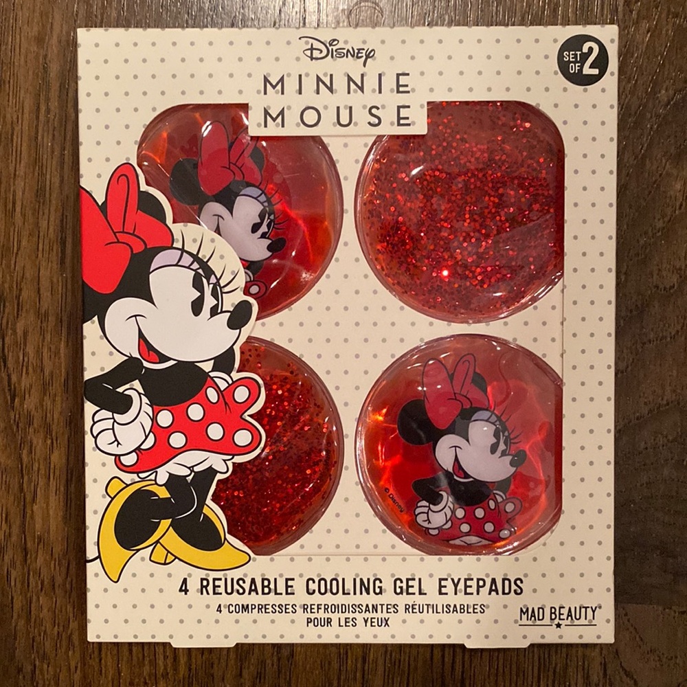 Mad Beauty Disney Minnie Mouse 4 Reusable Cooling Gel Eyepads NIB